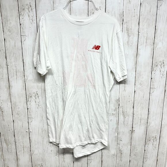 New Balance Other - New Balance Shirt Unisex Medium White Short Sleeve Cotton Graphic T Shirt